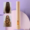 2 in 1 Ceramic Hair Curler Fasting Heating USB Rechargeable Hair Wand with 3 Temp Setting for Curl Wave Straighten Women Hair 3