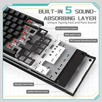 AJAZZ AK820 Wired With Rotary Volume Buttons Hot-Swappable Keys For Office And Home Mechanical Keyboards - Image 4