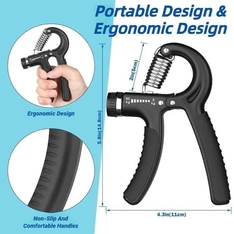 Adjustable 5–60KG Hand Grip Strengthener 5