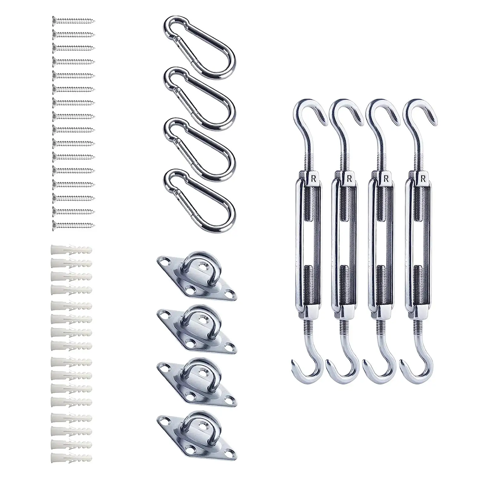 

Metal Sail Shade Hardware Kits Anti Rust Sunshades Sail Fixing Accessories Installation Shade Sail Hardware Kits for Deck