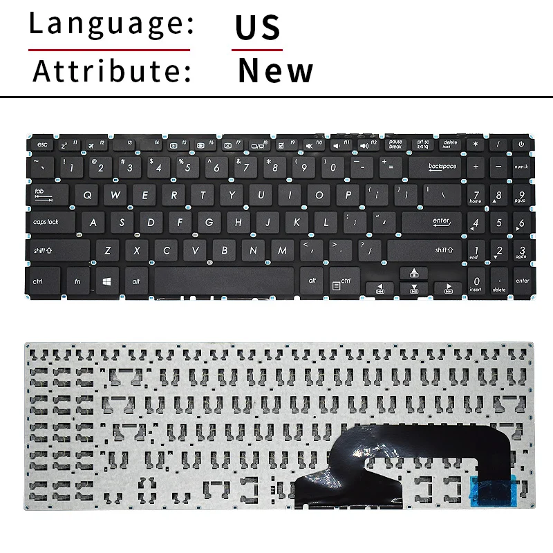 Original Eua Russo sp br Teclado do Portátil para Asus Y5000 Y5000ub Y5000u A507u X507ub X507 X507m ma X507ubr ua ub Y5000ur - Imagem 2