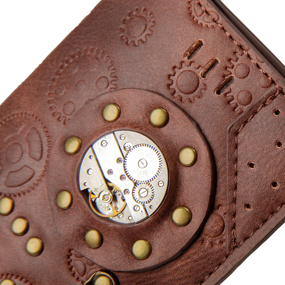 New Steampunk Women's Long Wallet Industrial Retro Style Hand Purse Women's Purse card holder Carteira Portfel Luxury Money Bag