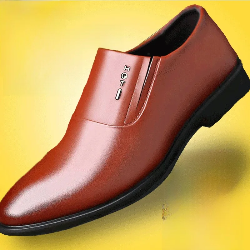 Red brown leather slip-on 9600