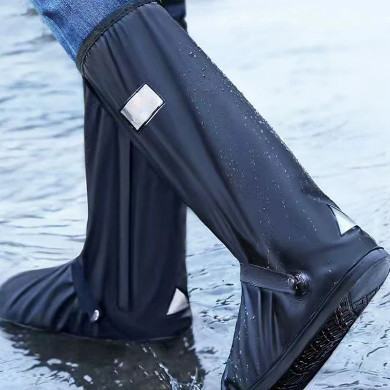 Rain Shoe Covers Waterproof Rain High Tube Thick Boot Shoe Cover Boot Galoshes Shoes Covers Overshoes Rain Snow Gear For Cycling Outdoor Sports