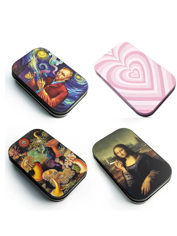 Premium Multi-Purpose Tinplate Storage Box - Elegant Organizer for Tobacco, Jewelry, Candies, and More