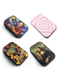 Premium Multi-Purpose Tinplate Storage Box - Elegant Organizer for Tobacco, Jewelry, Candies, and More (Random color)