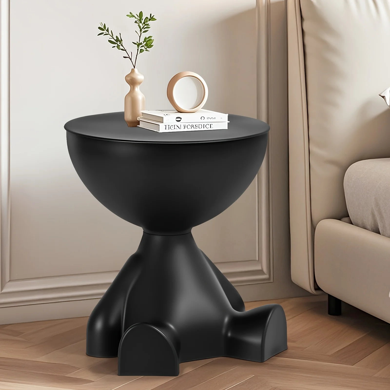 Bear-Shaped Bedside Table Bookshelf 1