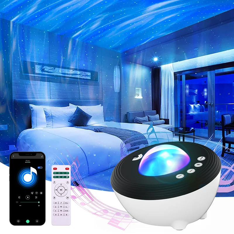 Smart Night Light Aurora Galaxy Projector LED Rotate Bluetooth Speaker Sky Projection  Lamp White Noise Decor Bedroom Party Gifts - AliExpress