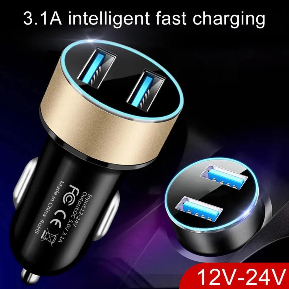 

Universal Car Vehicle 3.1A Dual USB Mobile Phone Quick Charging Charger