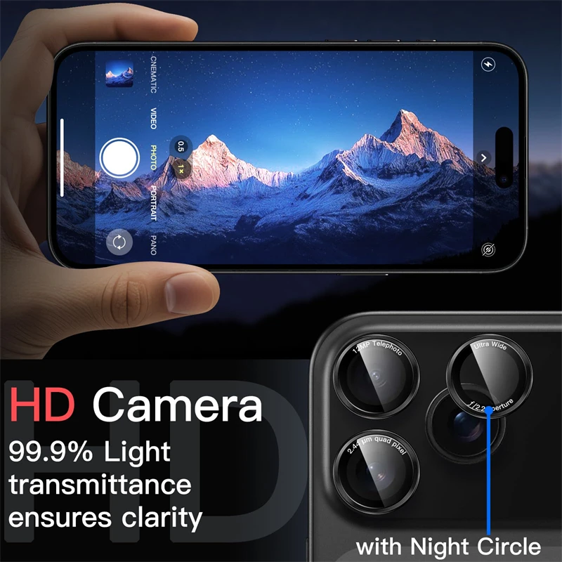 Premium Tempered Glass Camera Lens Screen Protector