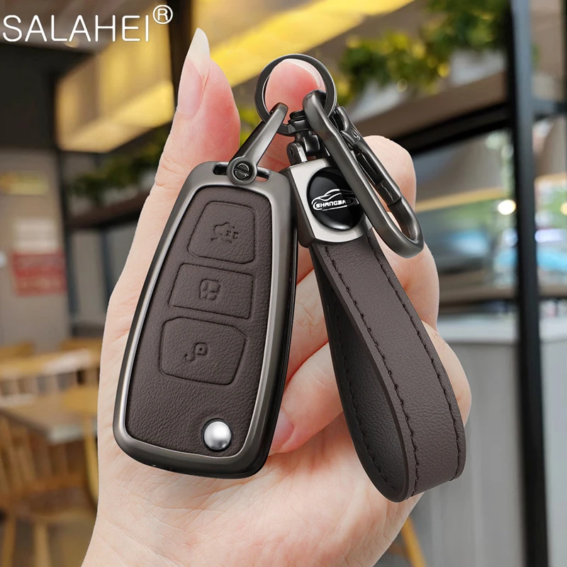 Car Key Case Full Cover Holder Shell For Ford Ranger CMax SMax Focus Galaxy Mondeo Transit Tourneo Custom Keychain Accessories