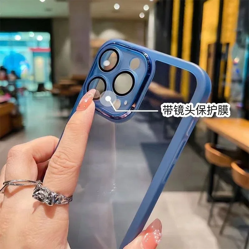 Bling Glitter Camera Protector Lens Film Silicone Clear Soft Phone Case