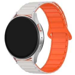 Sport Silicone Magnetic Smartwatch Band - 20mm/22mm Strap - 1PCS 22MM (B - Starlight Orange)