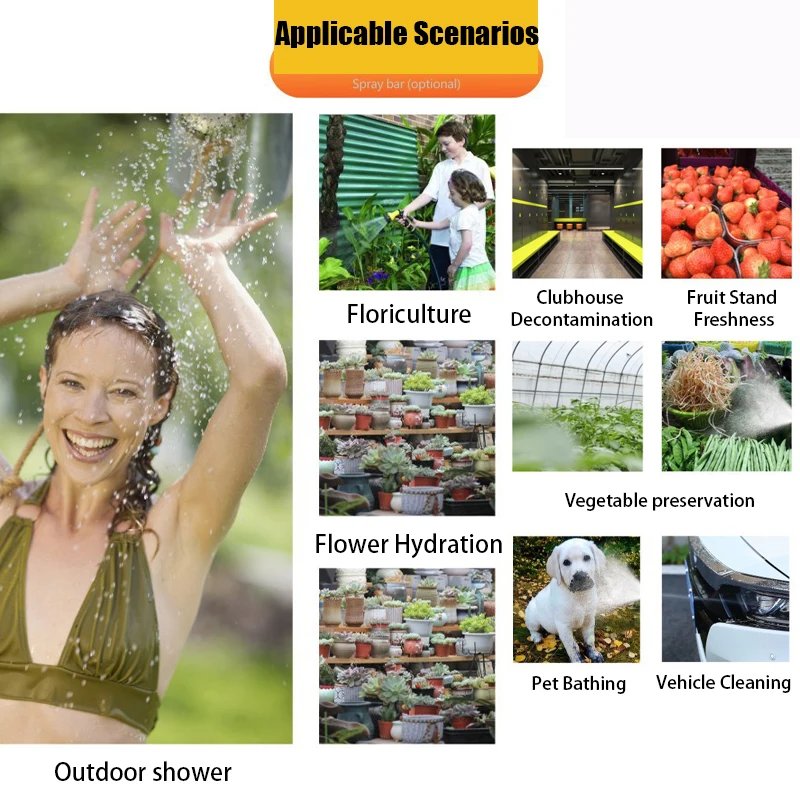 Portable Camping Shower – 4/8L Outdoor Sprayer with 3m Hose for Travel & Car Wash 3