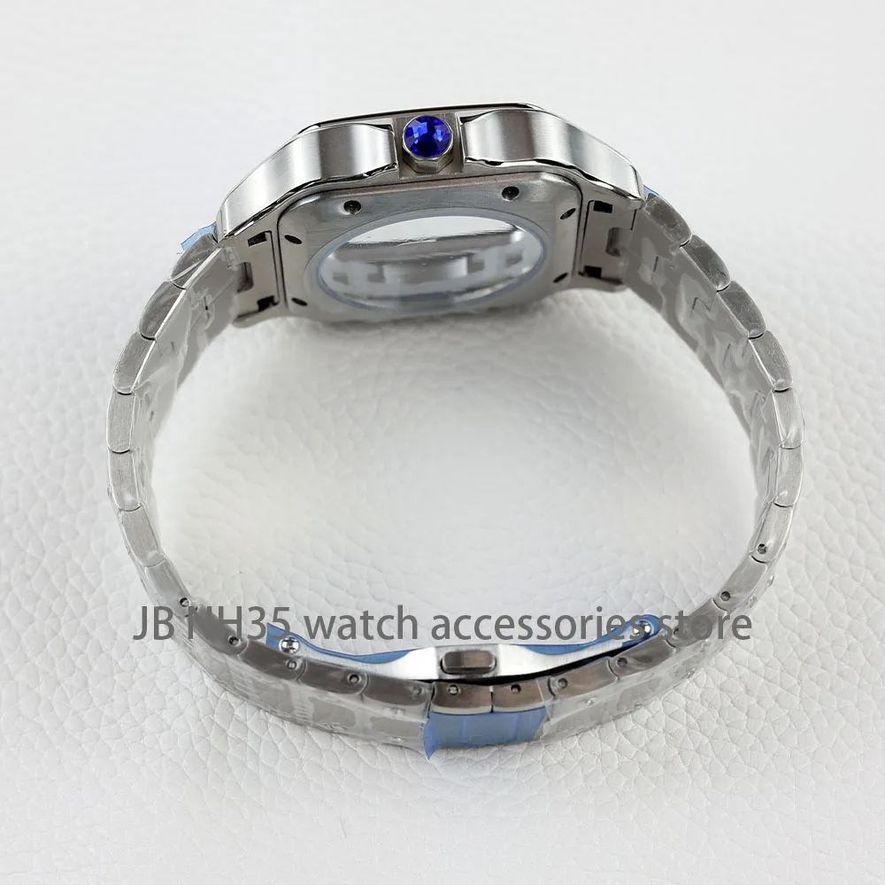 38mm NH35 Watch Case Square Stainless steel Waterproof for Santos NH35 NH36 movement 27mm Dial Watch Accessories apple watch screen protector watch screen protector case watch accessories watch screen protector apple watch screen protector case watch case watch protective case watch cover watch protective cover bumper protective case