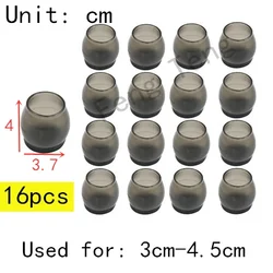 Silicone Chair Leg Floor Protectors with Felt Pads - Set of 16, Square Furniture Leg Covers (B)