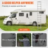 VEVOR Telescoping Ladder 12.5 FT Aluminum One-Button Retraction Collapsible Extension 375 LBS Capacity w/Non-Slip for Home RV 6
