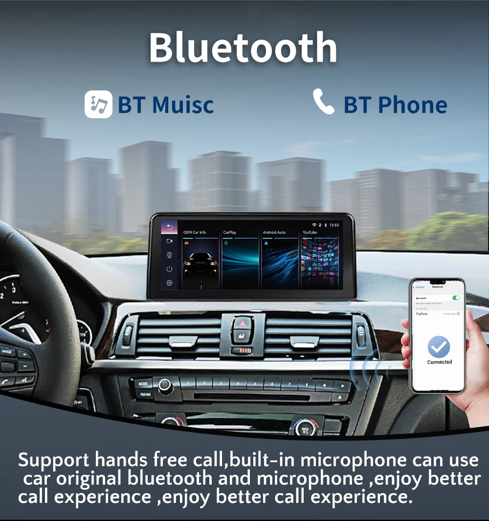 Pantalla Táctil Multimedia para BMW F30 F34 F36 NBT 2012-2017 Carplay Android Auto Cámara Trasera Bluetooth Música 6