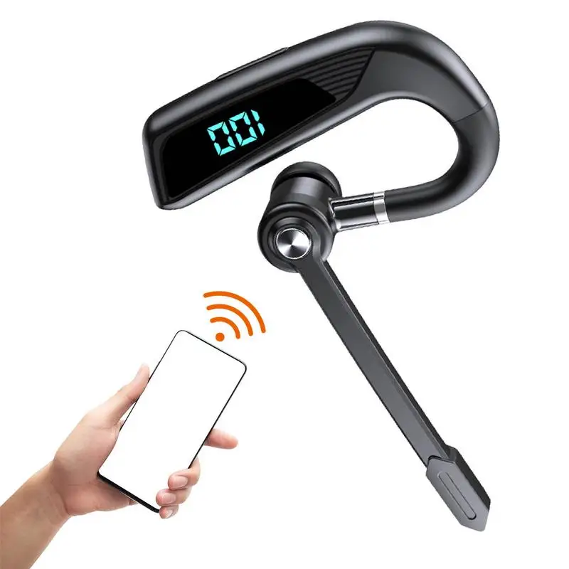 

Wireless Headset Earpiece Headset With Mic Noise Cancelling Truck Driver Headset wireless headset with Led Screen Power Display