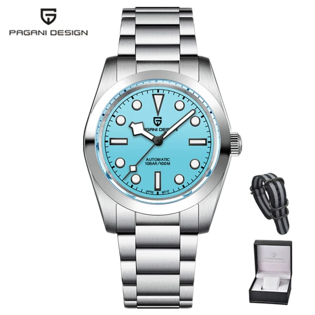 PAGANI DESIGN 36MM Men Luxury Watch Snowflake Hands Climbing Series Fashion Sport Wristwatches NH35A Automatic Mechanical Watch 