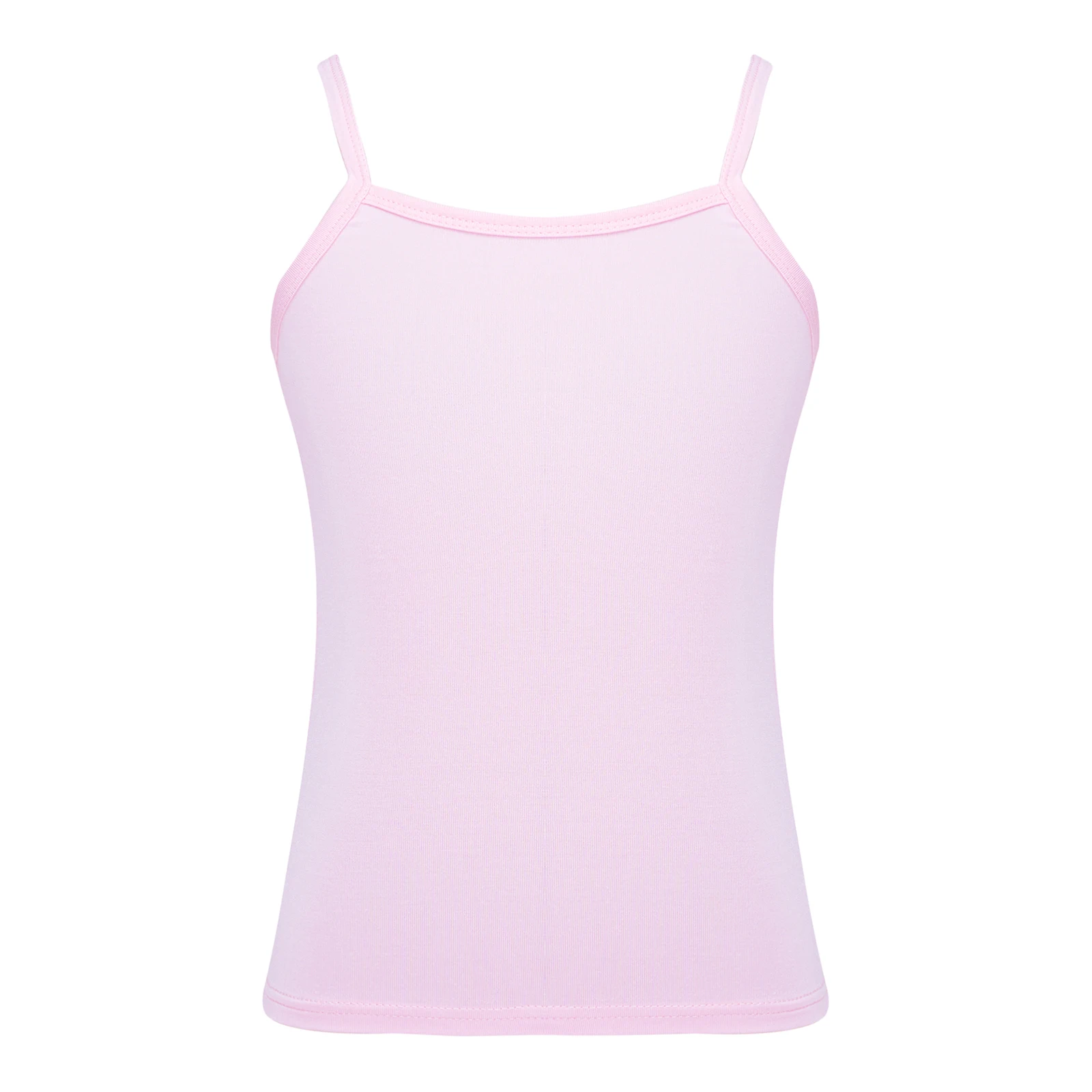 Kids Girls Cotton Sport Top Running Vest Casual Breathable Yoga Training Tank Tops Spaghetti Straps Stretchy Cami To