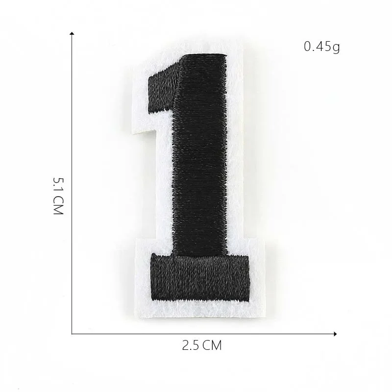 Multicolor Number Patch Set - Embroidered Iron-On Fabric Decals
