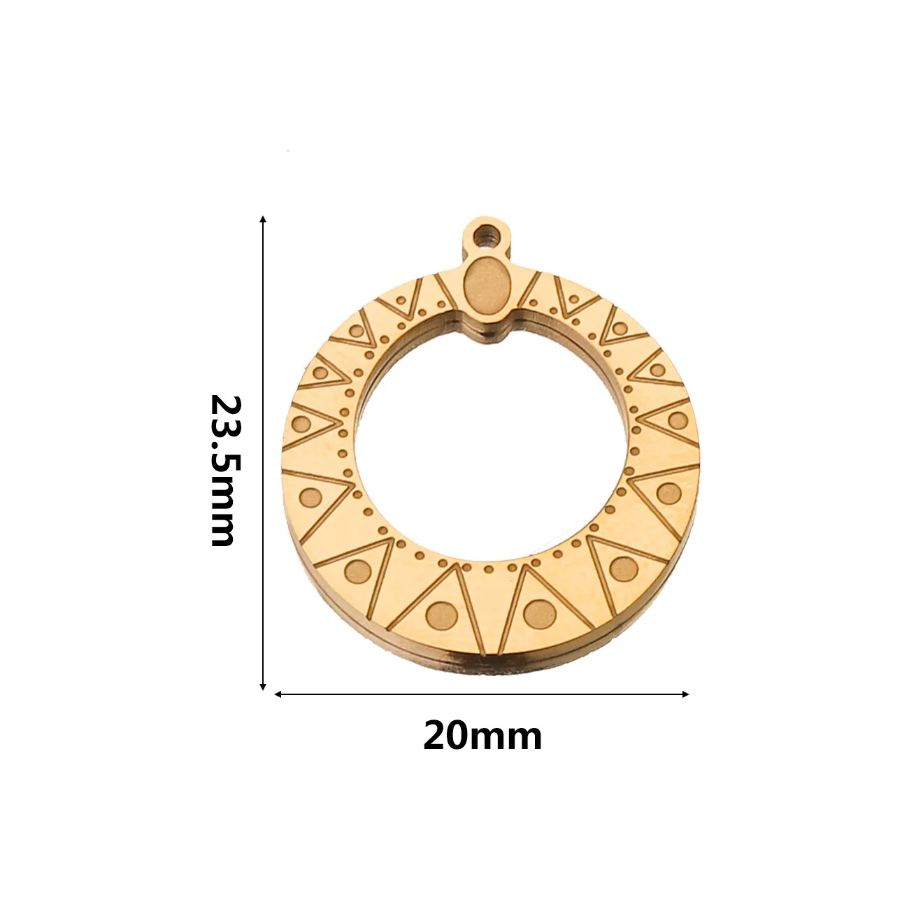 Bohemian Style Titanium Steel Water Drop Charm Pendant Gold DIY Connector Pendant Earrings Necklace 3