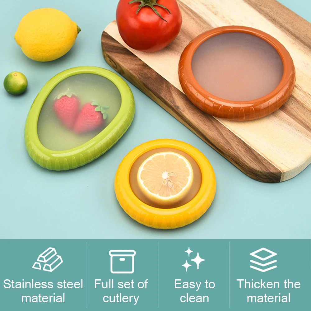 Fruit Vegetable Fresh-keeping box Avocado Food Storage Box Fruit Preservation Seal Cover kitchen storage box rice storage box food storage container food storage can food storage box storage box Kitchen Tools Kitchen Accessories 1 Pc