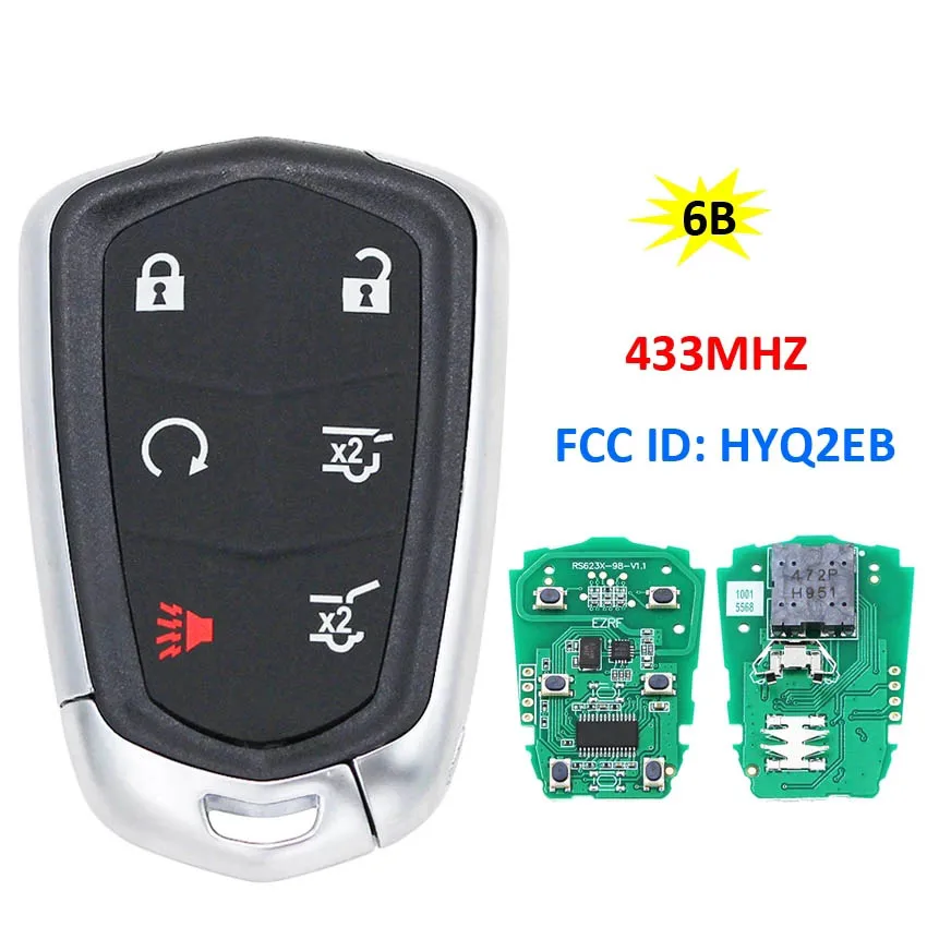 

CN030011 Aftermarket Remote Key для Cadillac Escalade Smart Key 433Mhz Pcf7937E Ncf2951E чип транспондера FccId Hyq2Eb