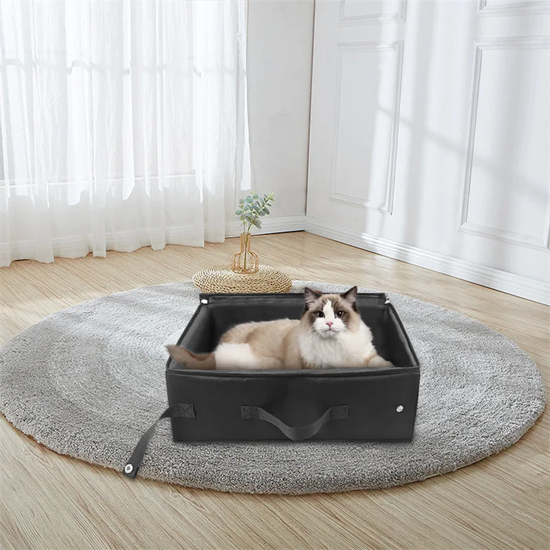 Foldable Cat Litter Box Portable Folding Pet Supplies Dog Toilet Doghouse Waterproof Cat Litter Box Travel Home Outdoor Car