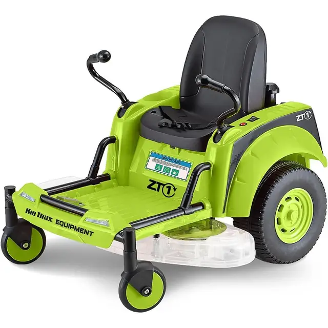 Ride-On Lawn Mower Toy for Kids, 12V Tractor, Twist & Turn, 3MPH, 77lbs Max, Ages 3-7, Green 1