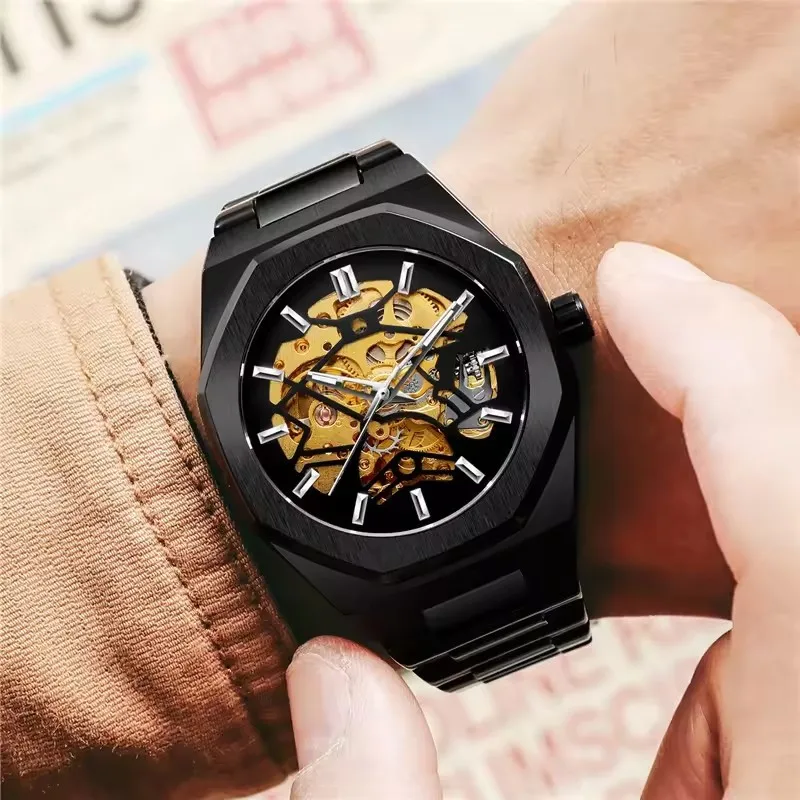 FORSINING 344D Top Brand Mechanical Sport Design Bezel Fashion Watches Luxury Montre Homme Clock Men Automatic Skeleton Watch