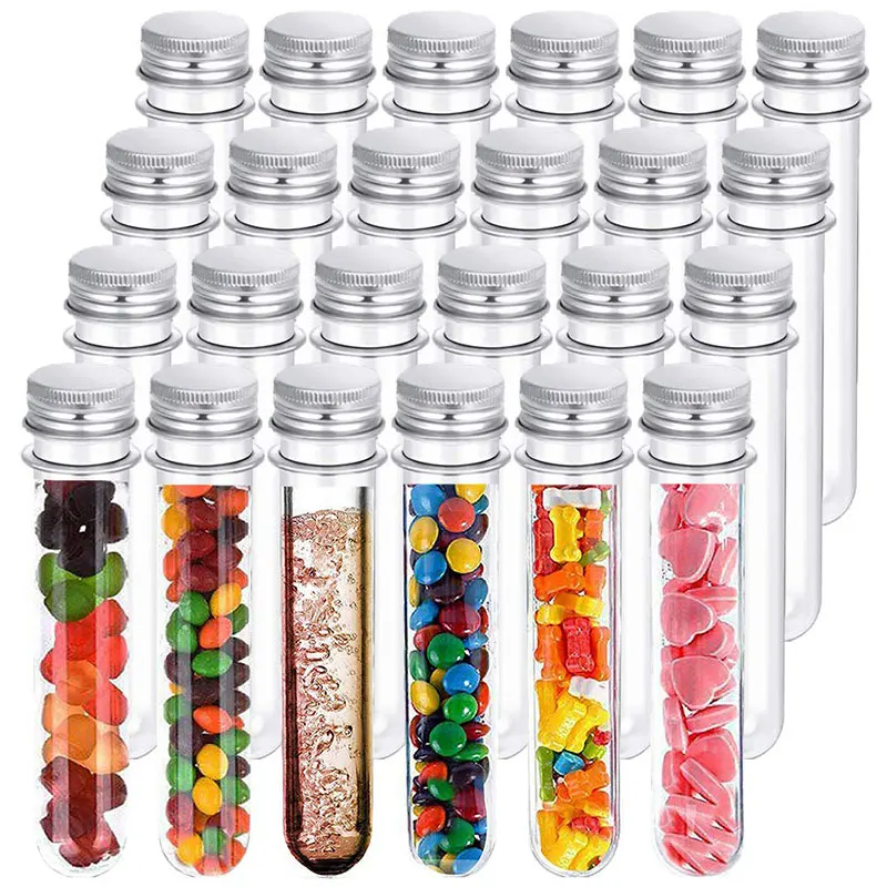 

Прозрачные и прозрачные пластиковые пробирки для хранения конфет с винтовыми колпачками, 24 шт., 40 мл
