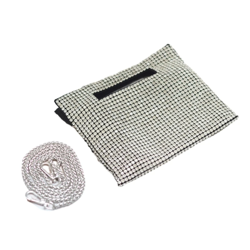 

Crystal Crossbody Bag Handbag Purse Crossbody Purse Evening Bag Silver Clutch Purse Wedding Bag for Prom Club