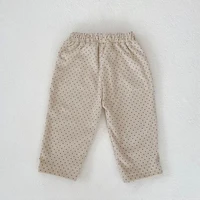 New autumn baby clothing, 0-3 year old baby girls dot printed corduroy loose casual pants 2