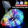 LED Solar String Lights Garden Waterproof Tube Rope Lamp Christmas Garland Fairy Lights For Outdoor Holiday Decoration Lighting 1