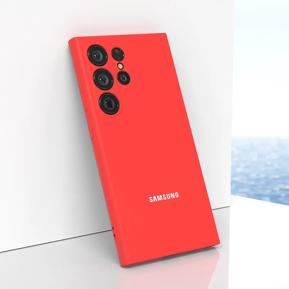 Weiche flüssige Silikonhülle für Samsung Galaxy S25 Ultra Plus S24 S23 S22 S21 FE S25EDGE Hautgefühl Telefon schützende Rückseite – Detail 5
