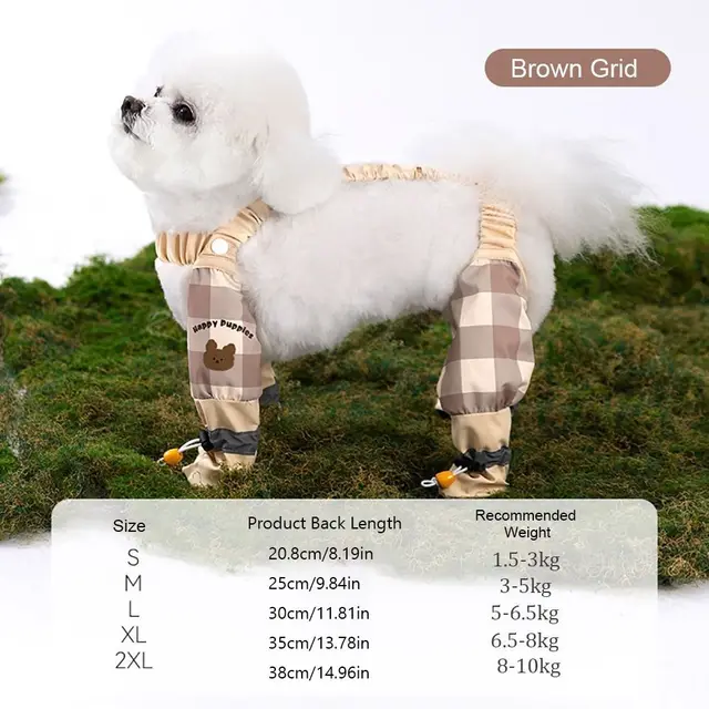 Adjustable Dog Boot Leggings Anti-Slip Dust-proof Reflective Stripe Pet Strolling Going Out Pants Full Leg Protection Accessory 5