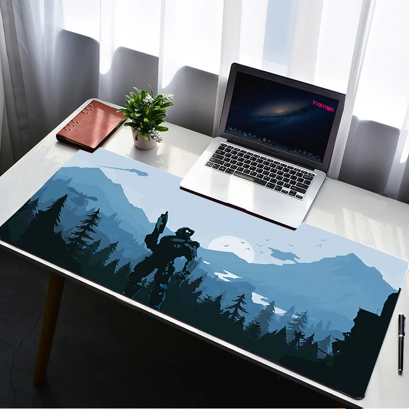 Gamer Mousepad, Tapete Grande, Bloqueio Borda, Teclado,