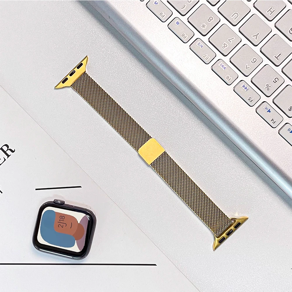 Sleek Stainless Steel Magnetic Milanese Watch Band
