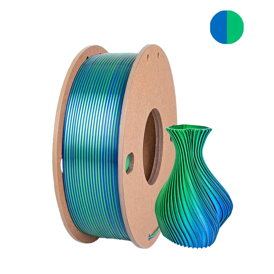 Three Color PLA Silk Filament 250g per Roll Net Weight, Suitable for FDM 3D Printers, 1.75mm Silk PLA 3D Printing Material. image 19