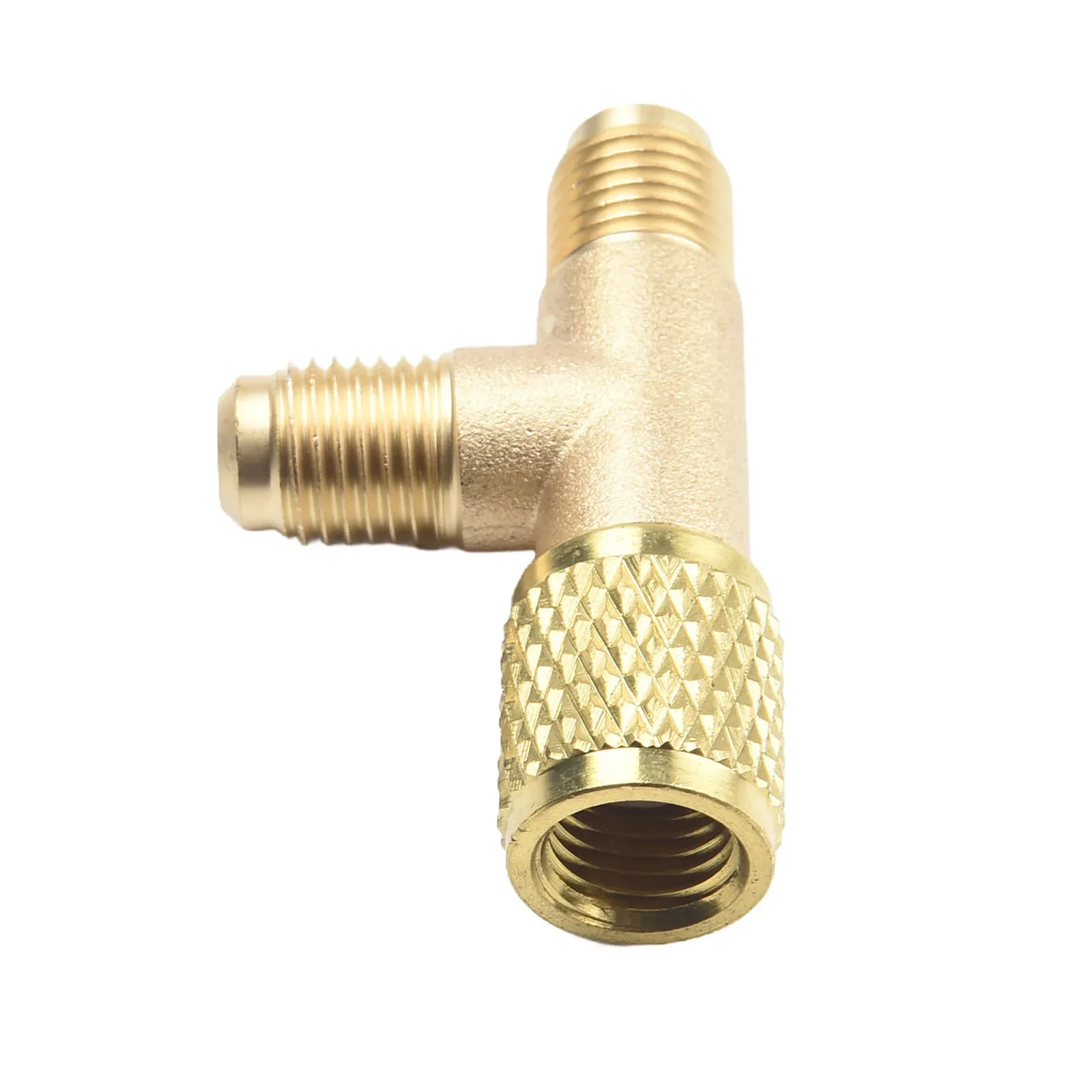 Quick Coupler Tee Adapter Valve Core Tee Adapter Brass For R22 R12 R134 Home Car Accessories For Repairing Or Replacing