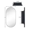 Oval Stainless Steel Recessed Medicine Cabinet with Adjustable Glass Shelves Wall Mount Organizer 3