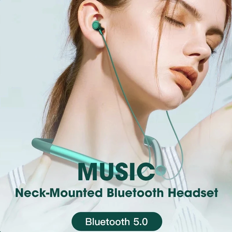 TWS Neck Wireless Bluetooth Earphones 48H Long Life Sports Running Headset Waterproof Sport Earbuds Noise Reduction Headphones gaming headset