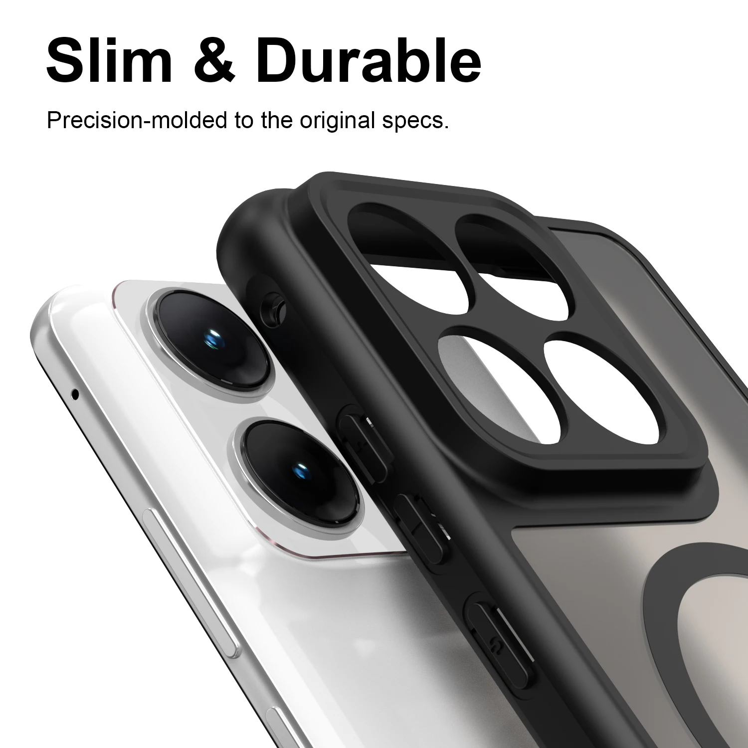 Luxury Matte Transparent Magnetic Phone Case Cover