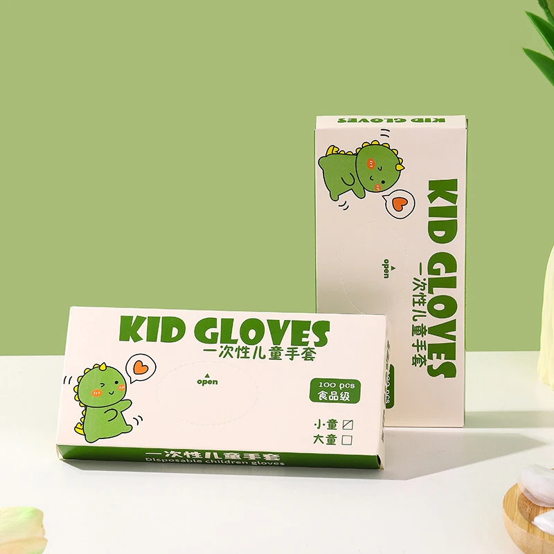 100pcs/box Latex Free Gloves TPE Disposable Gloves Transparent Non-Slip Acid Work Safety Food Grade Household Cleaning