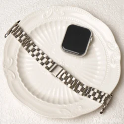 Stainless Steel Strap for Smartwatches, Sleek and Durable Design (01 sliver)