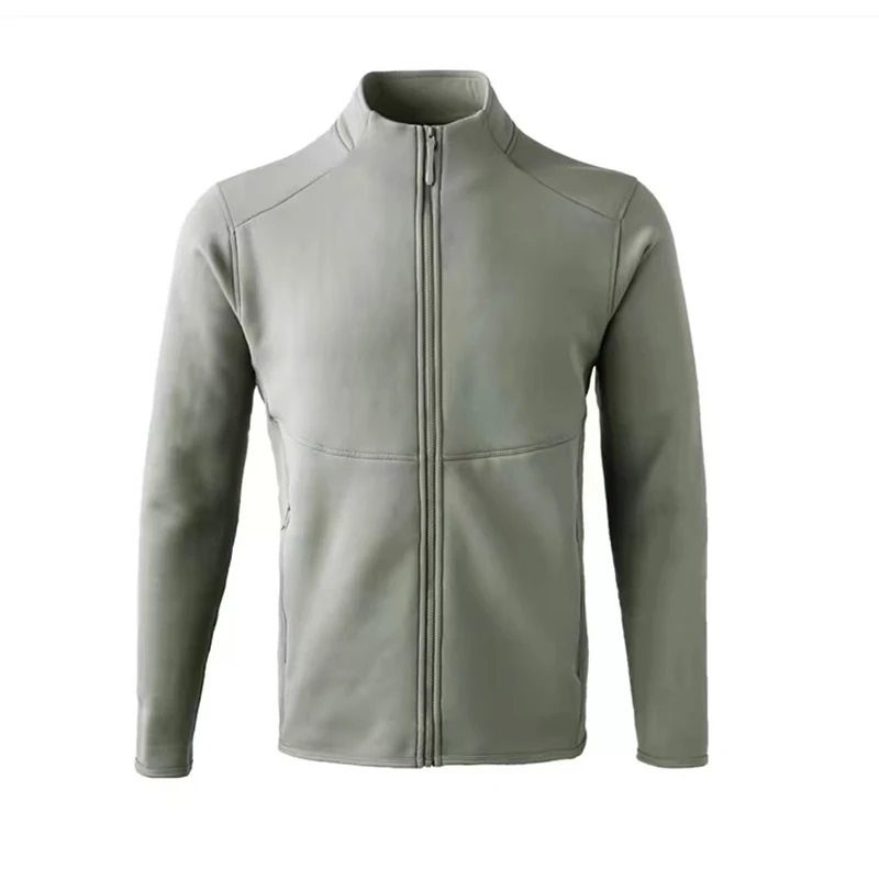 Golf Men's Clothing Autumn and Winter Outdoor Sports Jacket Windproof and Warm Jacket Men's Thin Velvet Stand up Collar Top