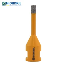 

HIGHDRIL 1pc M10 With 18.1mm Interface Diamond Vacuum Brazed Drilling Bit U-groove Tooth Shape Dry Cutter For Tile Porcelain