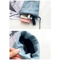 Sac à cordon décontracté Style femmes sac à bandoulière couleur bonbon dame Mini sac seau pour téléphone portable femme sac à bandoulière portefeuille 5